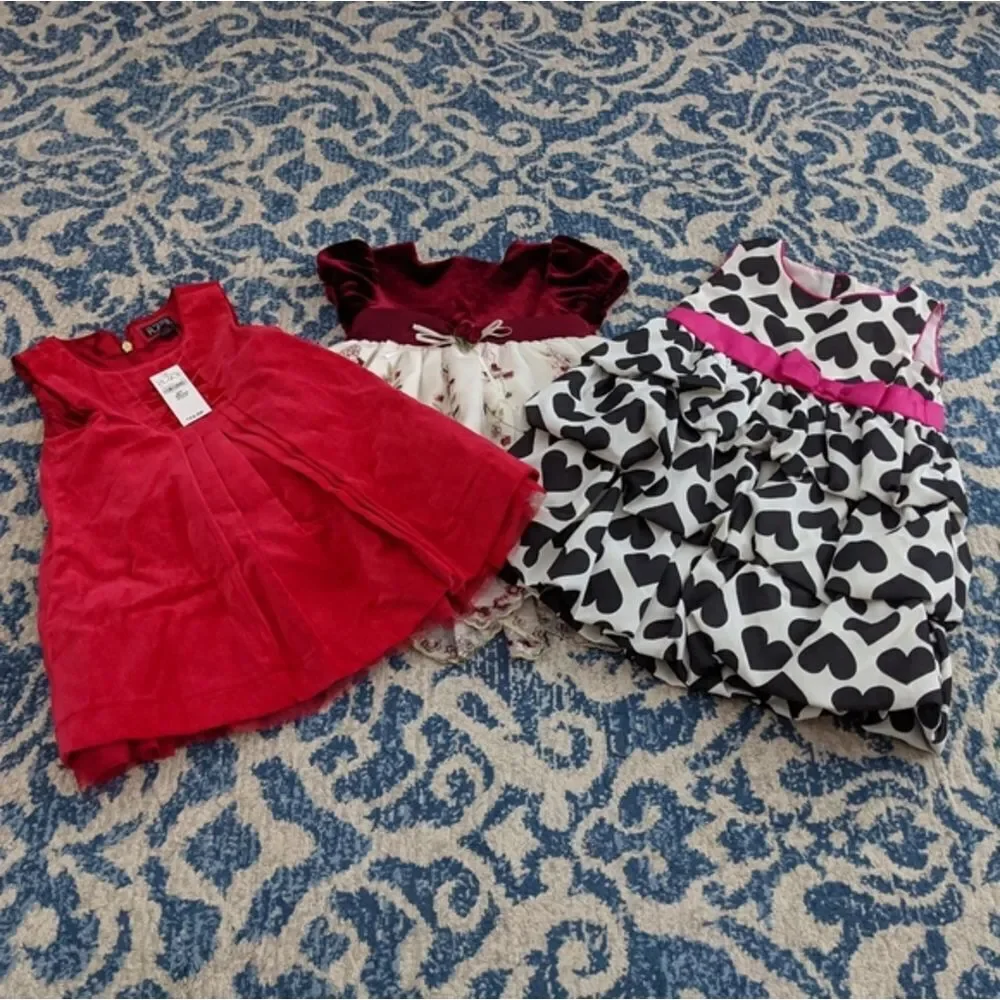 3 Holiday dresses Christmas and Valentine's